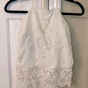 Off White Halter Top